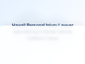 Hawaii Rental Car Injury Attorney Specializing in Collision Cases